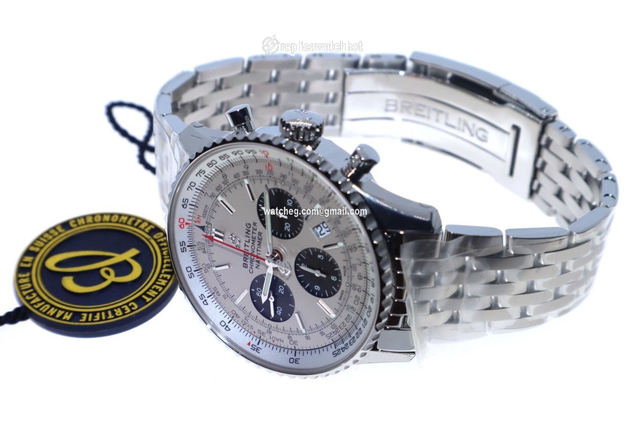 Breitling Navitimer 1 B01 Chronograph 43 Mens watch Unisex Automatic Steel AB0121211G1A1 2