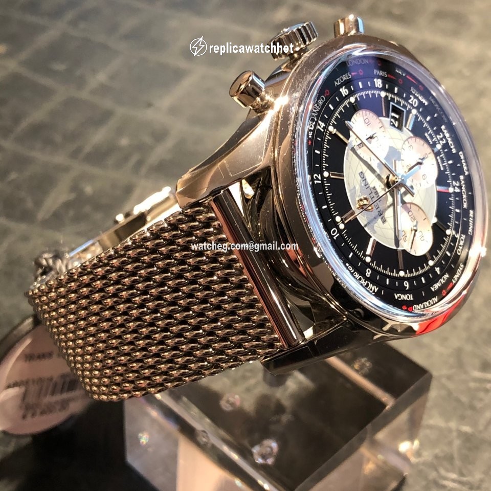 Breitling Transocean Chronograph Unitime Mens watch Unisex Automatic Steel AB 0510U4 2