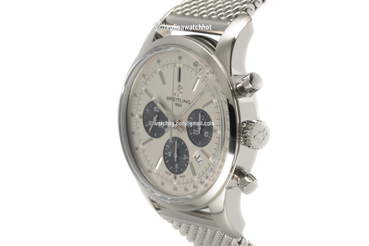 Breitling Transocean Chronograph Mens watch Unisex Automatic Steel AB0152 2