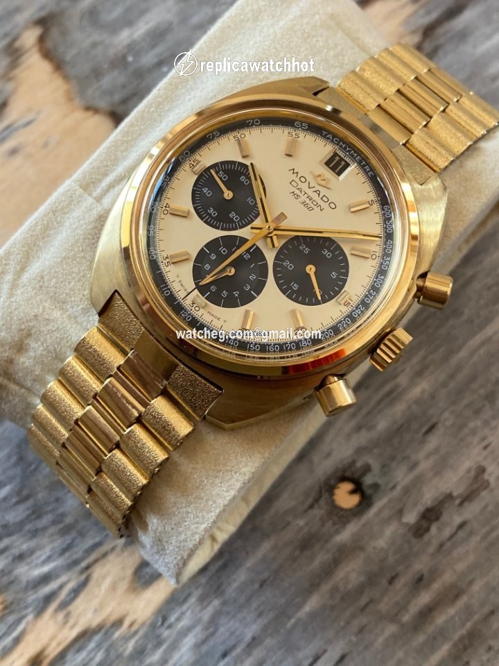 Movado Datron Mens watch Unisex Automatic Gold Steel 434-705-502 2