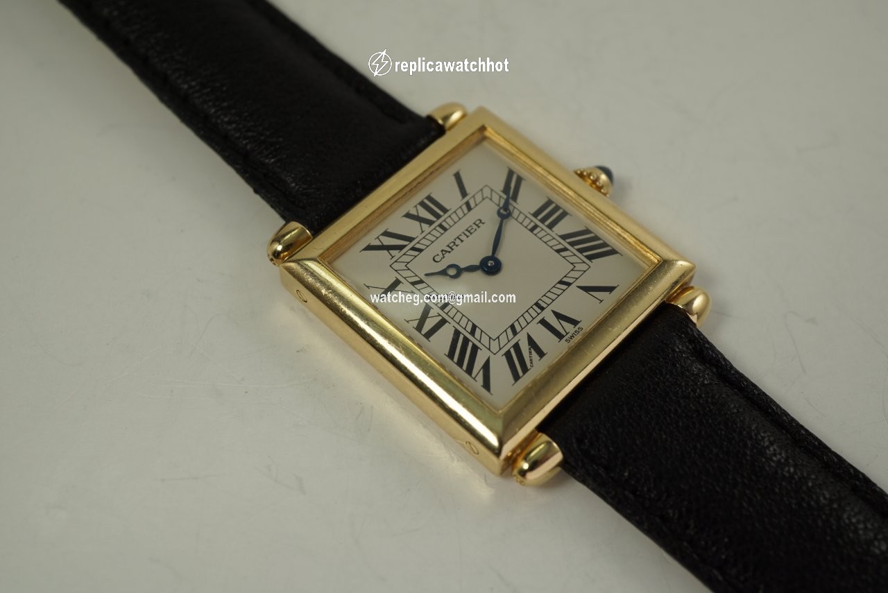 Cartier Tank Mens watch Unisex Quartz Yellow gold 1630 2