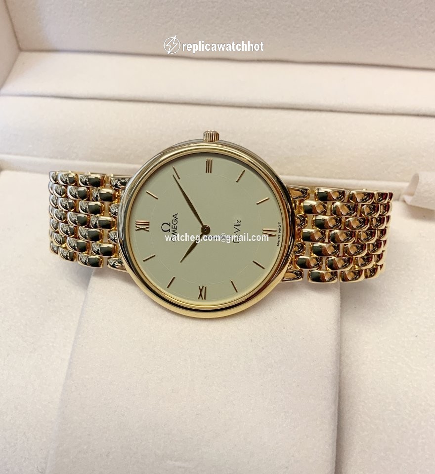 Omega De Ville Mens watch Unisex Quartz Yellow gold 7100.63.00 2