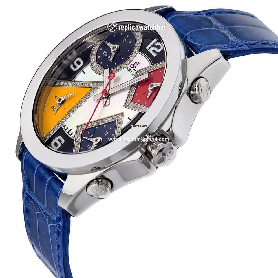 Jacob & Co. Five Time Zone Mens watch Unisex Quartz Steel jcm7da 2