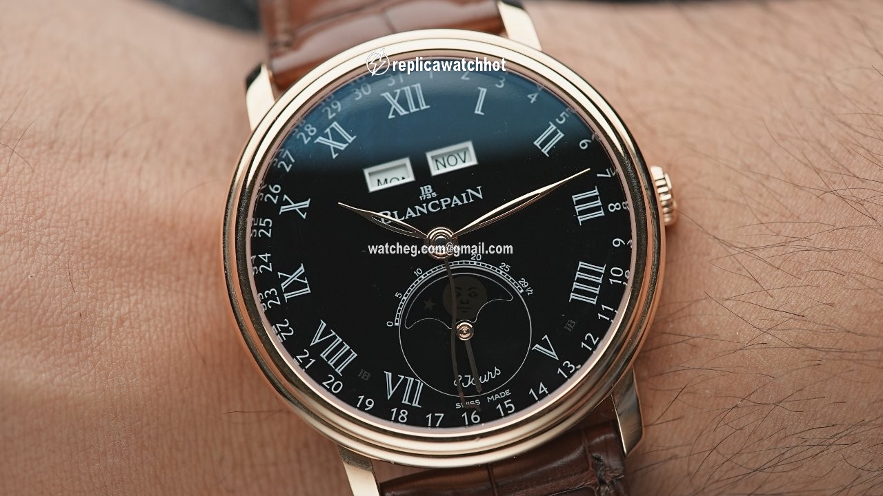 Blancpain Villeret Quantieme Complet Mens watch Unisex Automatic Rose gold 6639-3637-55b 2