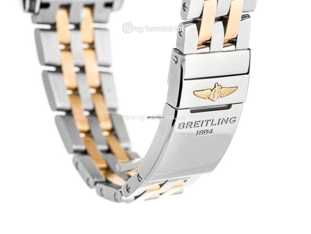 Breitling Chronomat 44 Mens watch Unisex Automatic Gold Steel CB011012 B968 2