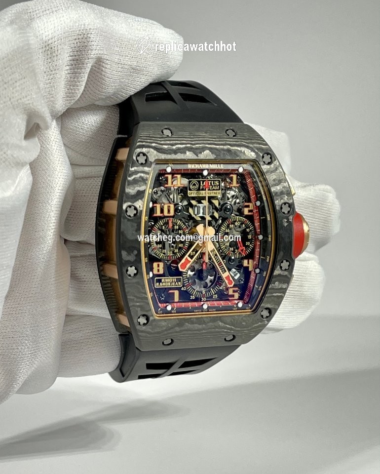 Richard Mille RM 011 Mens watch Unisex Automatic Rose gold RM11 F1 Lotus Romain Grosjean 2