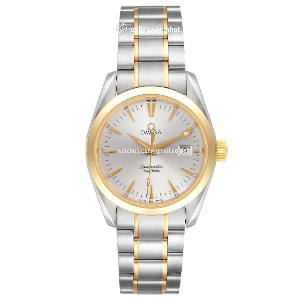 Omega Seamaster Aqua Terra Mens watch Unisex Quartz Gold Steel 2318.30.00 2