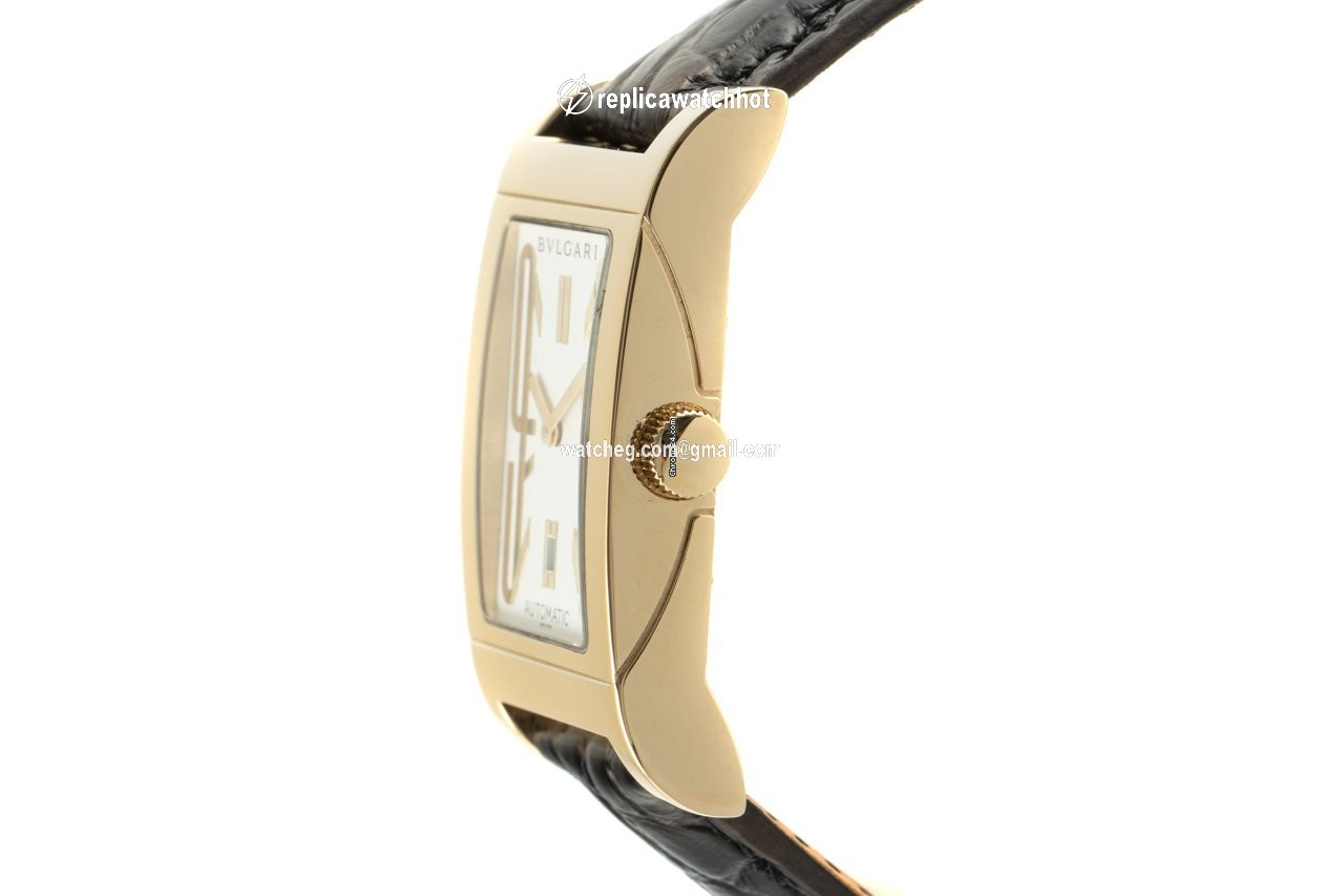 Bulgari Rettangolo Mens watch Unisex Automatic Yellow gold RT45G 2