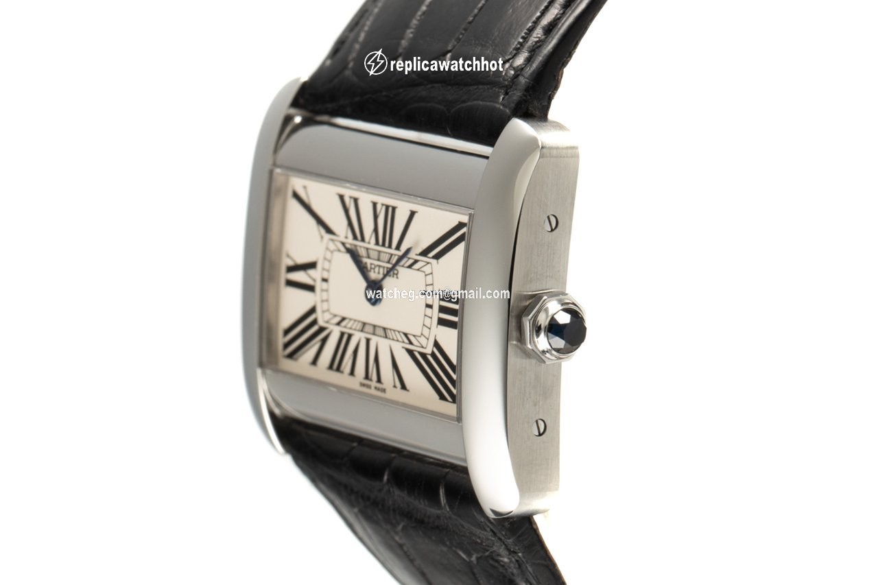 Cartier Tank Divan Mens watch Unisex Quartz Steel 2600 2