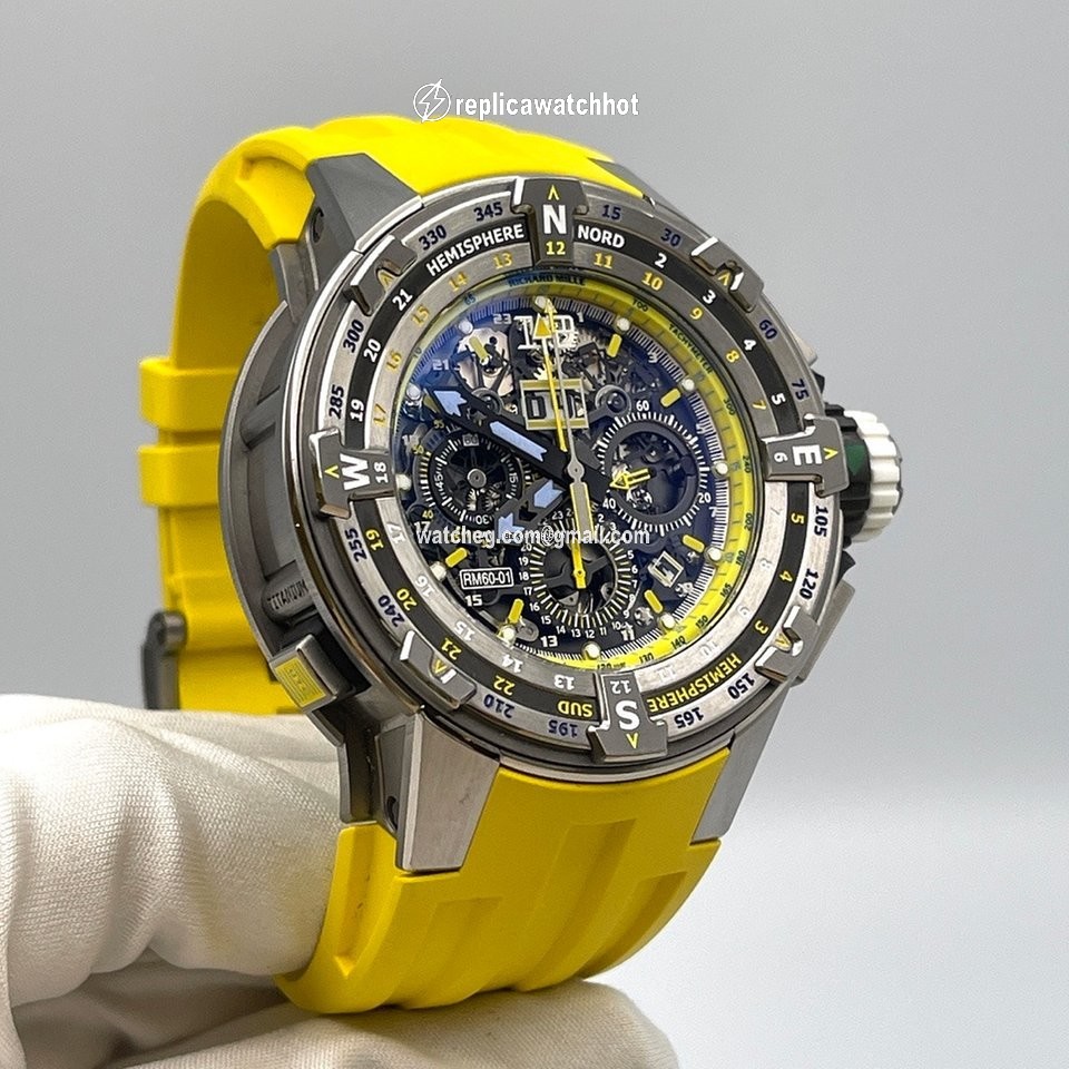 Richard Mille Mens watch Unisex Automatic Titanium rm60-01 2