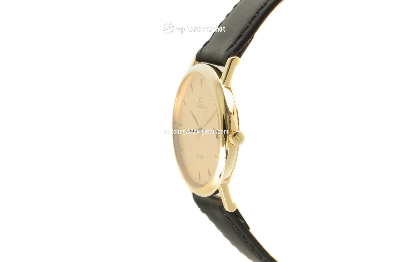 Omega De Ville Mens watch Unisex Quartz Yellow gold 196.2432 2