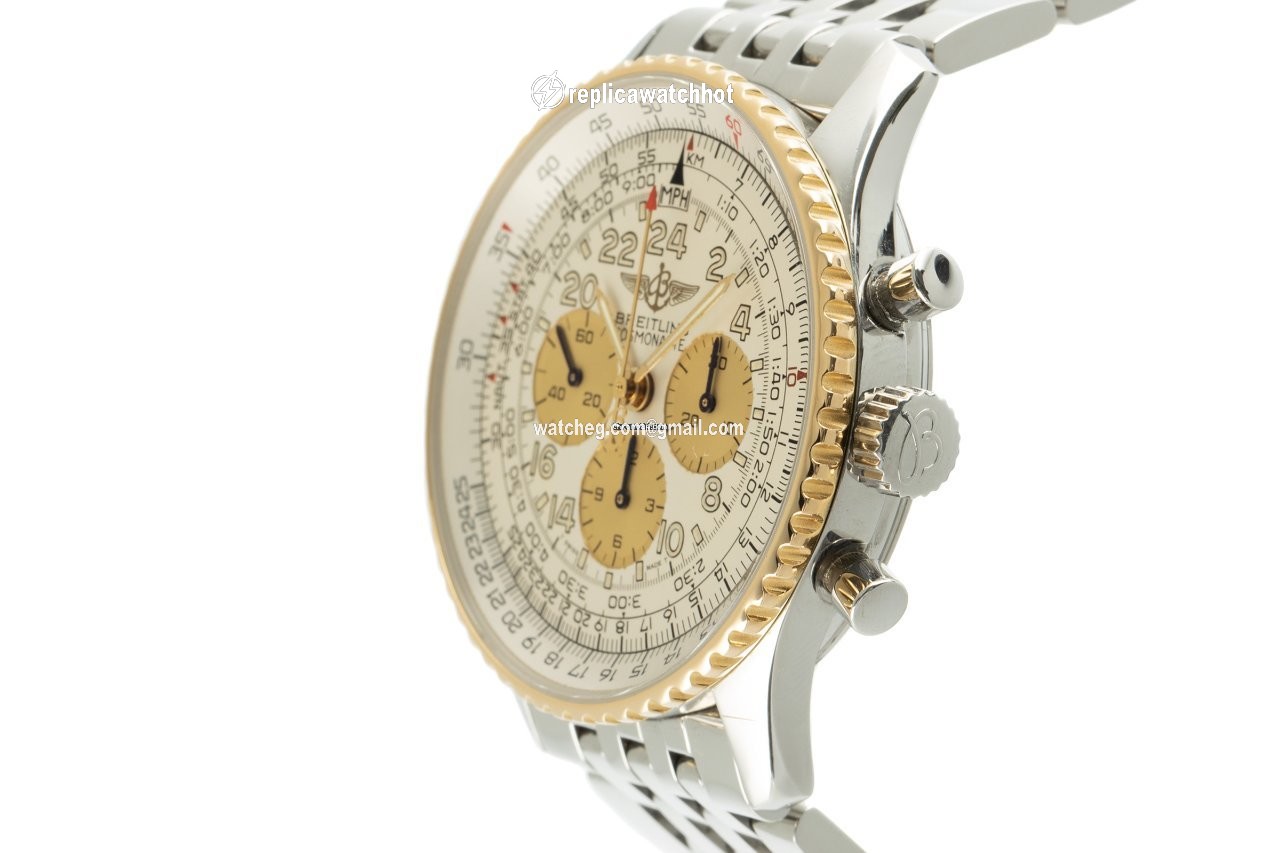 Breitling Navitimer Cosmonaute Mens watch Unisex Manual winding Gold Steel D12022 2