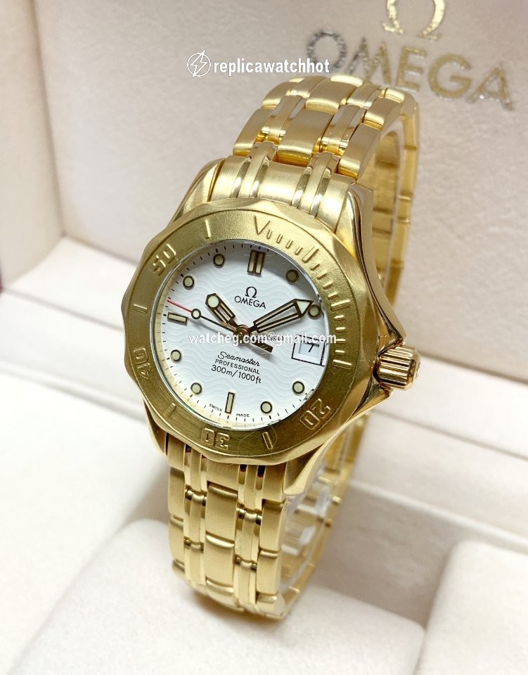 Omega Seamaster Womens watch Quartz Yellow gold 2182.20.00 2