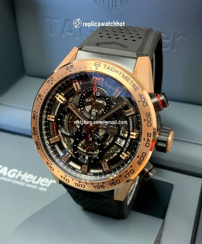 TAG Heuer Carrera Mens watch Unisex Automatic Rose gold CAR205B.FT6087 2