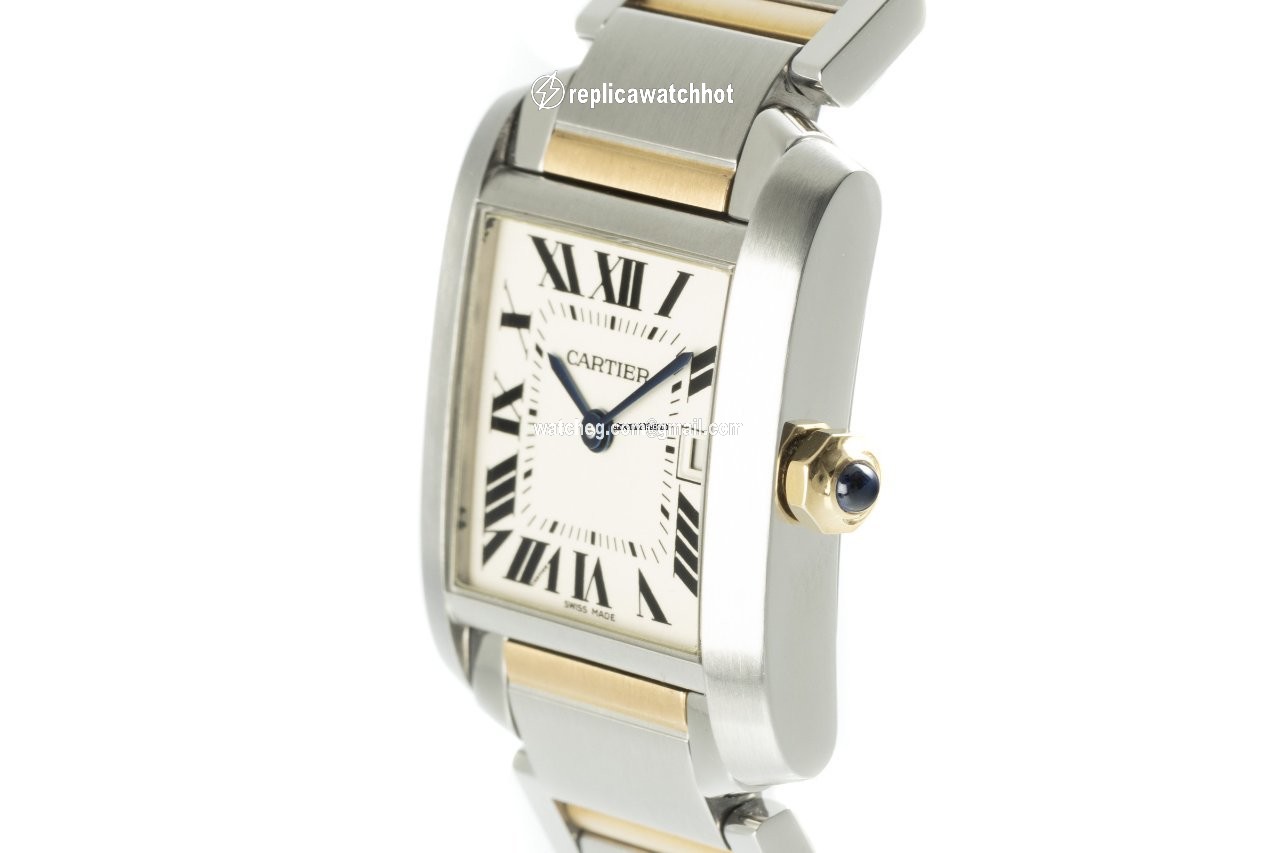 Cartier Tank Francaise Womens watch Quartz Gold Steel 2465 2