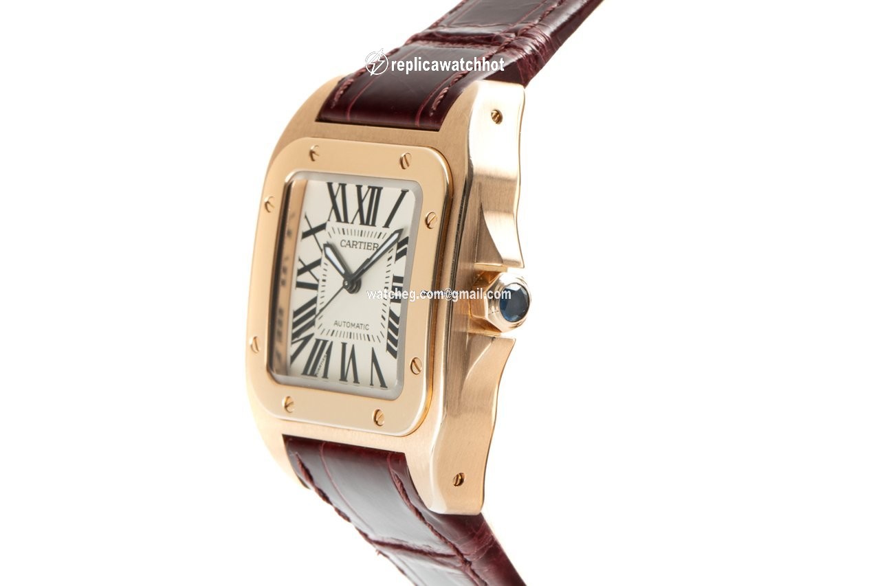 Cartier Santos 100 Mens watch Unisex Automatic Yellow gold 2879 2