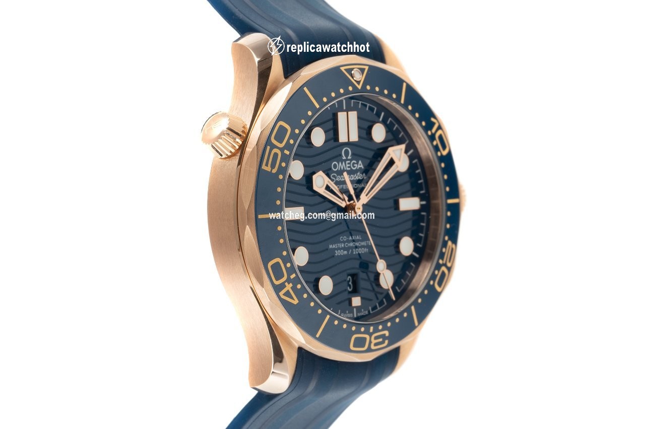 Omega Seamaster Diver 300 M Mens watch Unisex Automatic Red gold 210.62.42.20.03.001 2