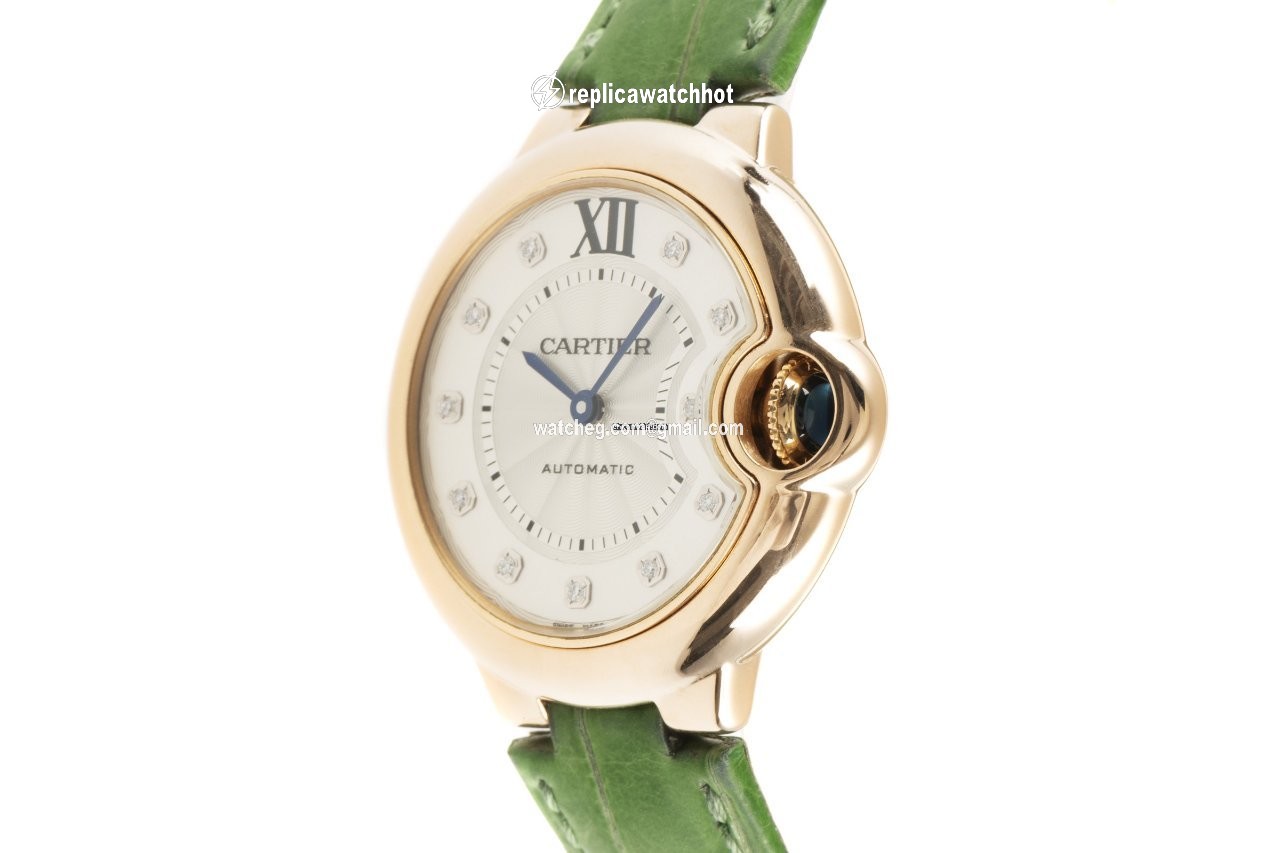 Cartier Ballon Bleu 33mm Womens watch Automatic Red gold WE902063 2