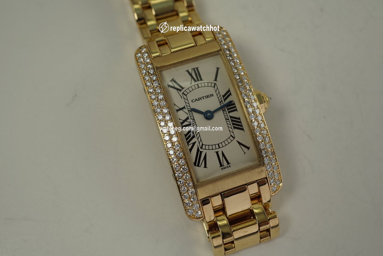Cartier Tank Americaine Womens watch Quartz Yellow gold 1710 2