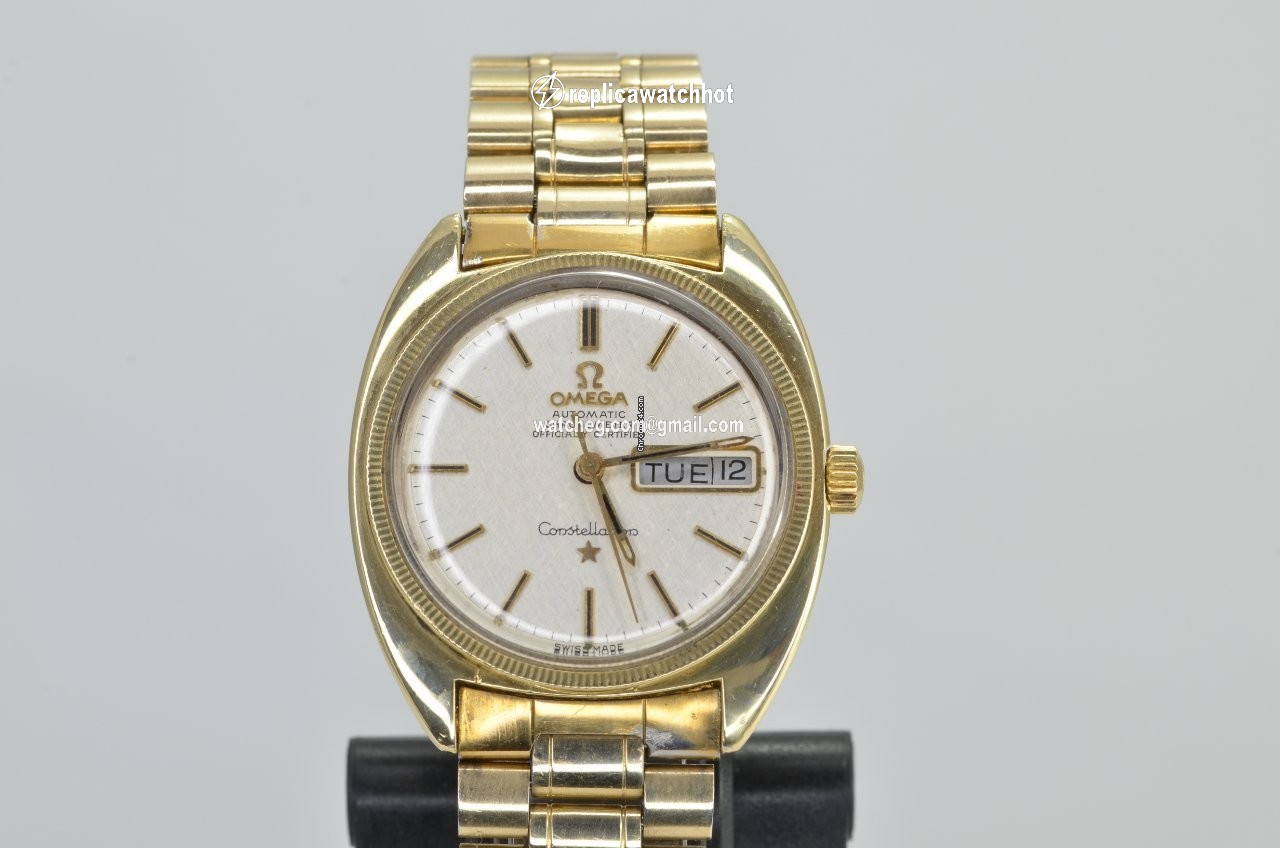 Omega Constellation Day-Date Mens watch Unisex Automatic Gold Steel 168.029 2