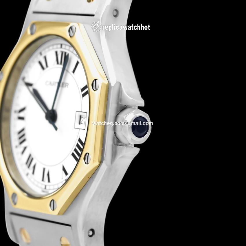 Cartier Santos Mens watch Unisex Automatic Gold Steel 7641ST 2