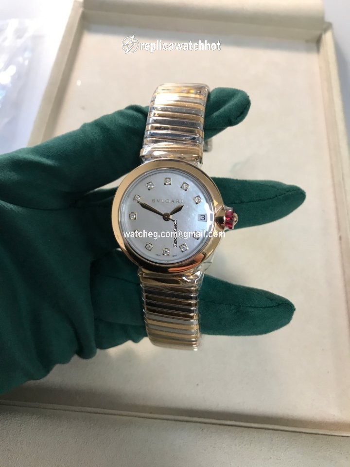 Bulgari Lucea Womens watch Quartz Gold Steel LU28WSPGSPG 12.T 102952 2