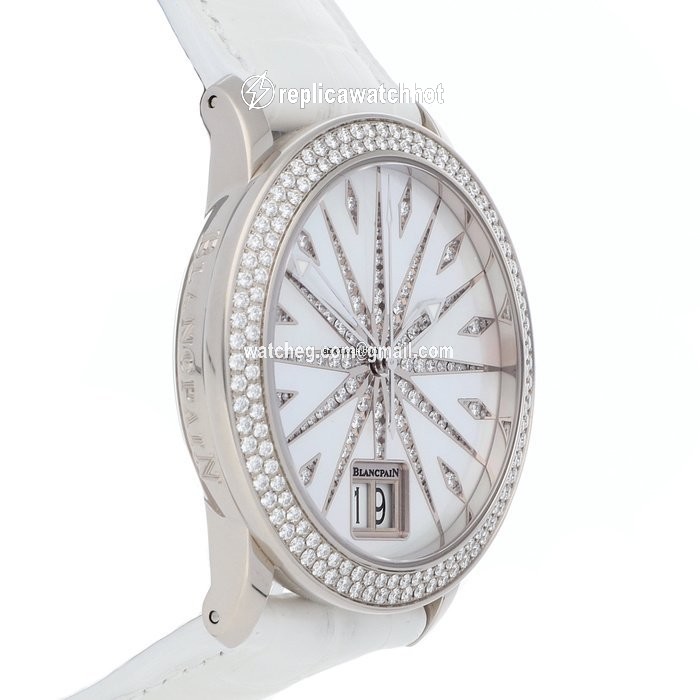 Blancpain Leman Womens watch Automatic White gold 2850-3554-55B 2