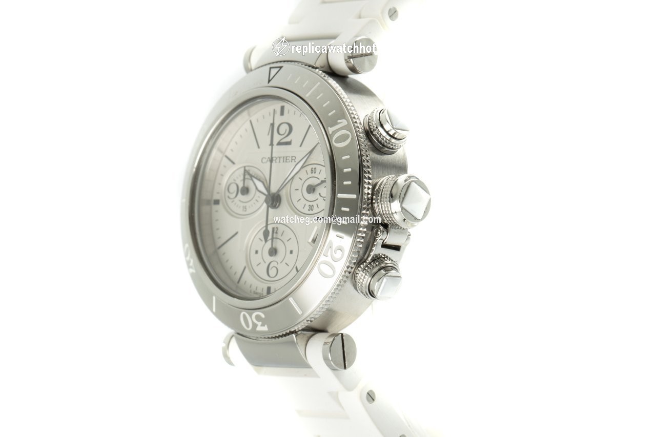 Cartier Pasha Seatimer Womens watch Quartz Steel 3129 2