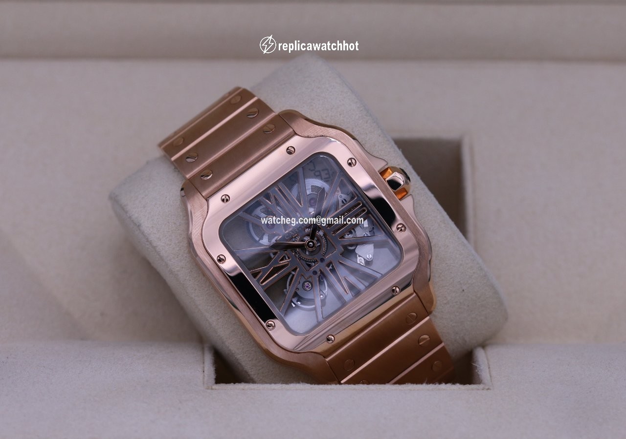 Cartier Santos Mens watch Unisex Manual winding Rose gold WHSA0016 2
