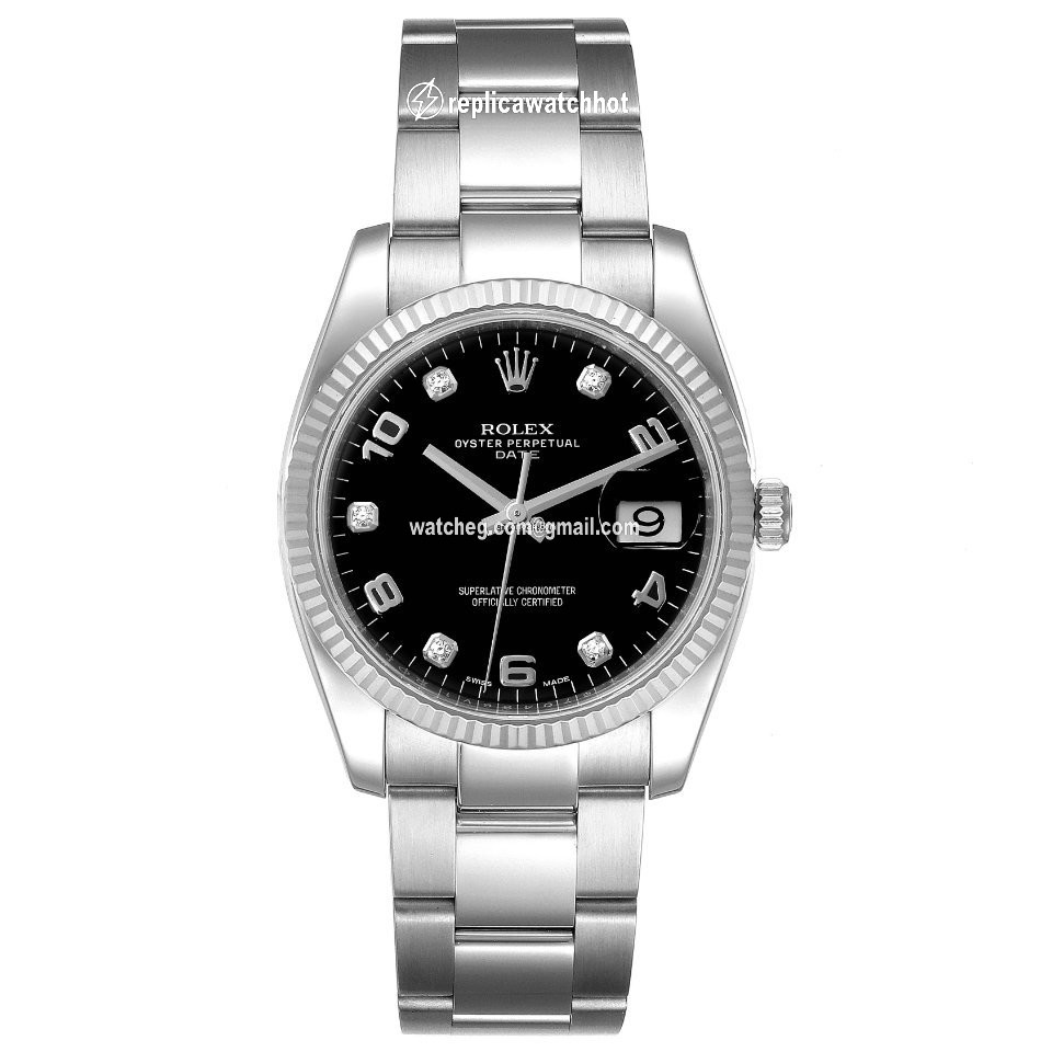 Rolex Oyster Perpetual Date Mens watch Unisex Steel Automatic 115234 2