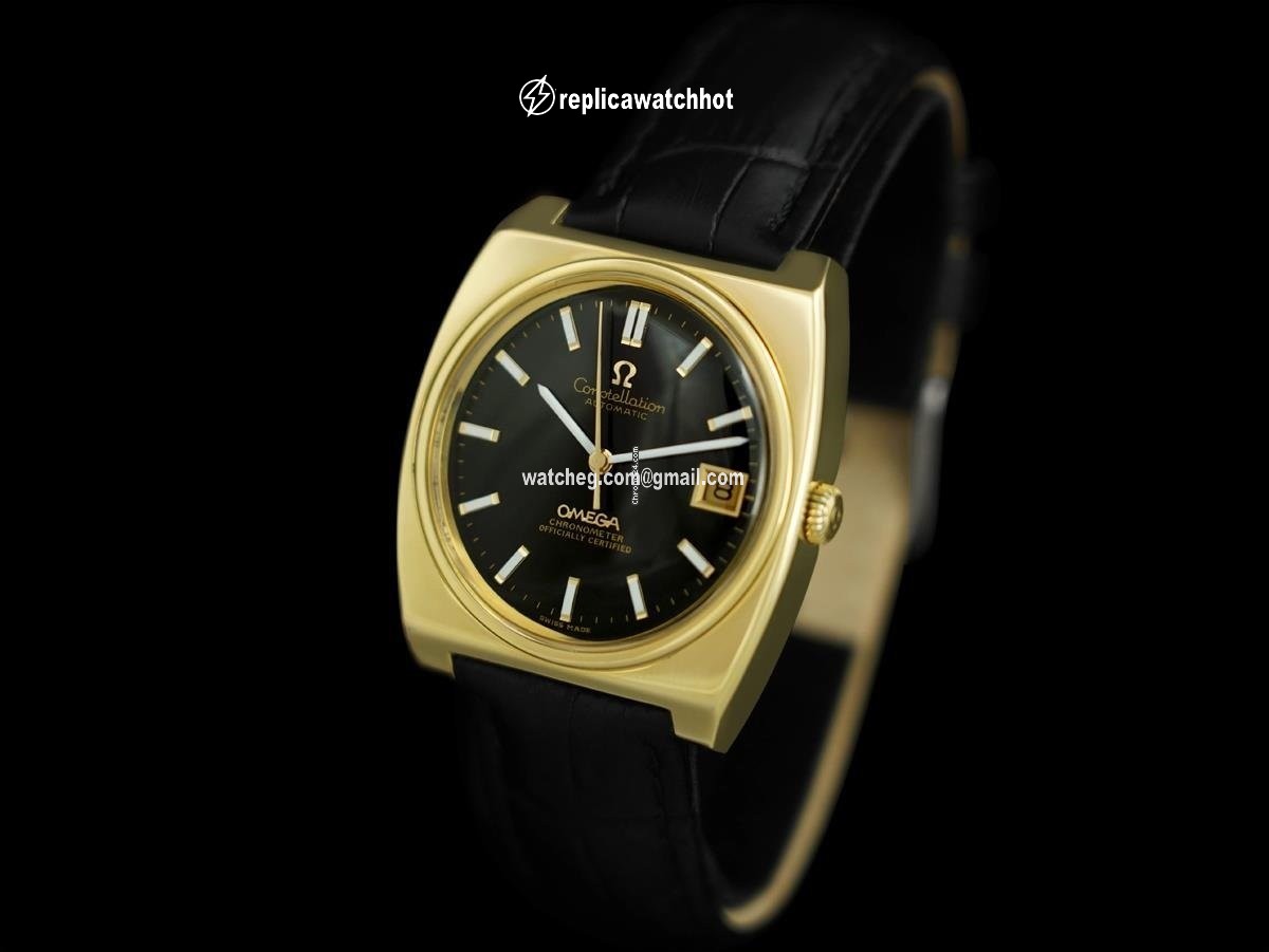 Omega Constellation Mens watch Unisex Automatic Gold Steel 8168 2
