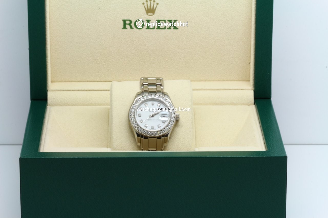 Rolex Lady-Datejust Pearlmaster Womens watch White gold Automatic 69299 2