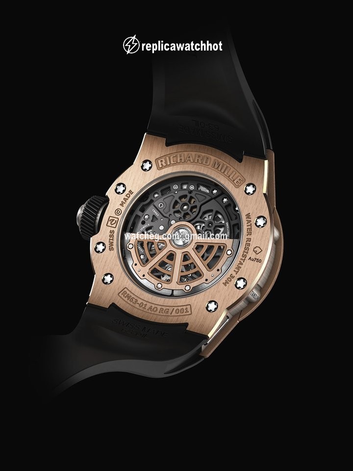 Richard Mille RM 63 Mens watch Unisex Automatic Rose gold RM63-01 2