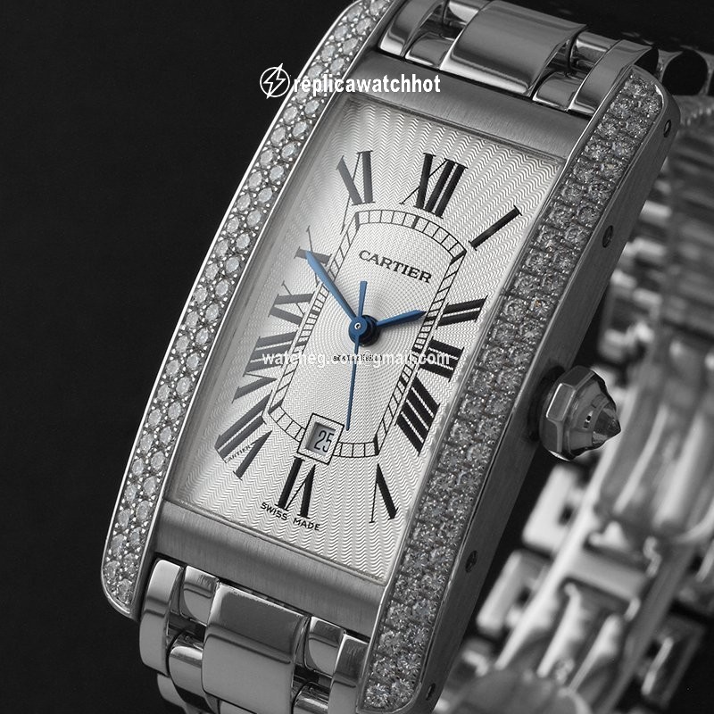 Cartier Tank Americaine Womens watch Automatic White gold WB7026L1 2