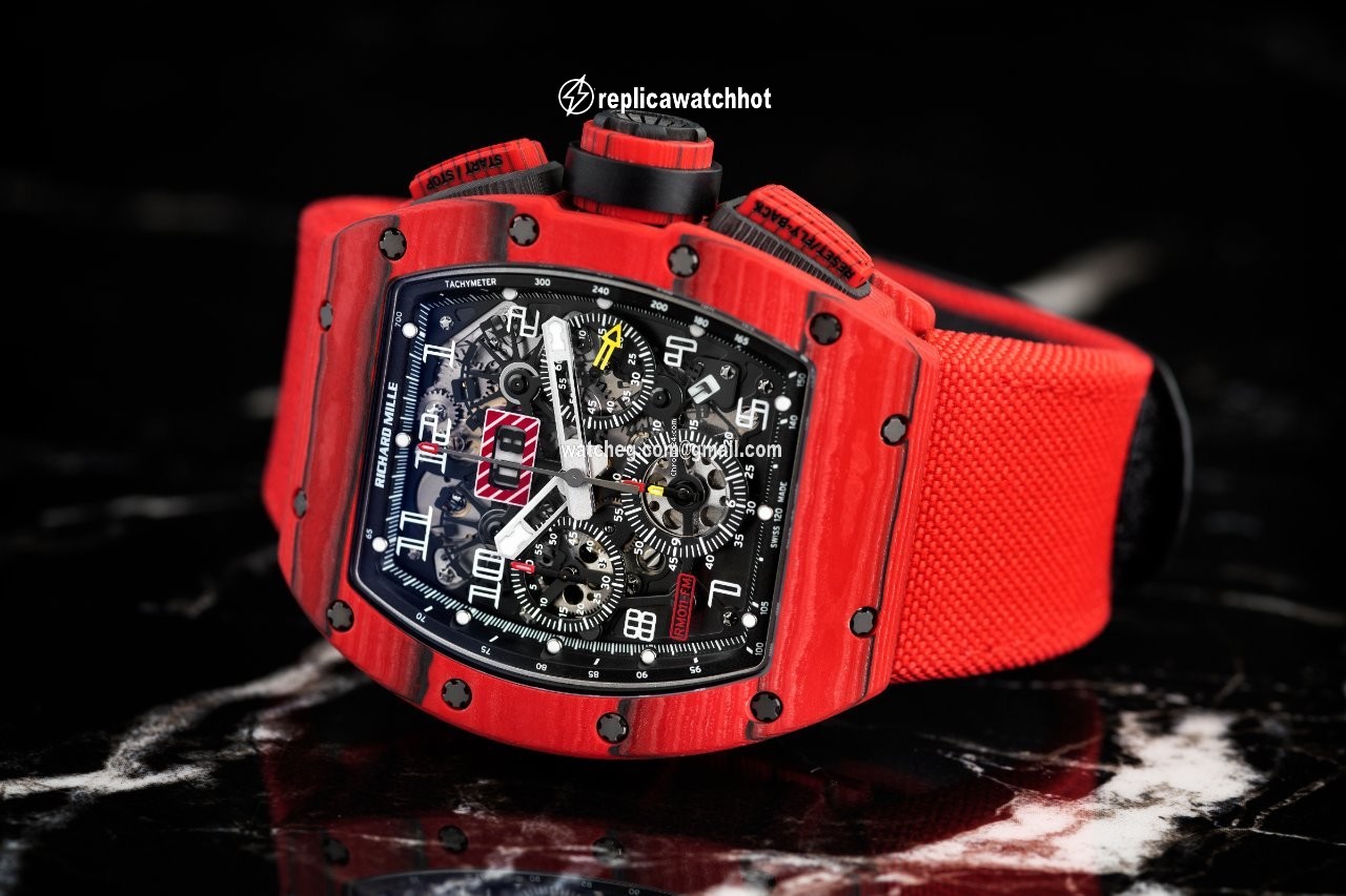Richard Mille RM 011 Mens watch Unisex Automatic Carbon RM 011 Red TPT 2