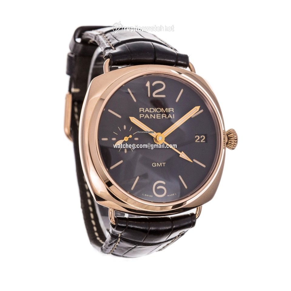 Panerai Radiomir 3 Days GMT Mens watch Unisex Manual winding Rose gold PAM 421 2