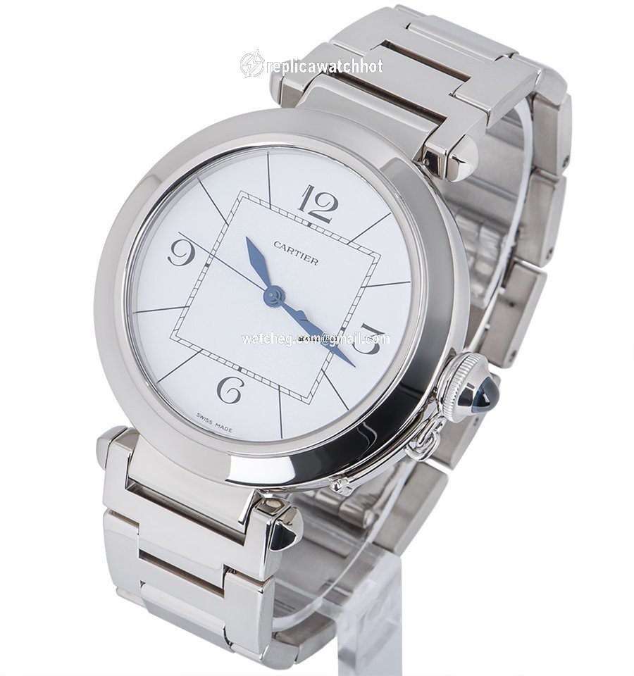 Cartier Pasha Mens watch Unisex Automatic White gold W30187M9 2