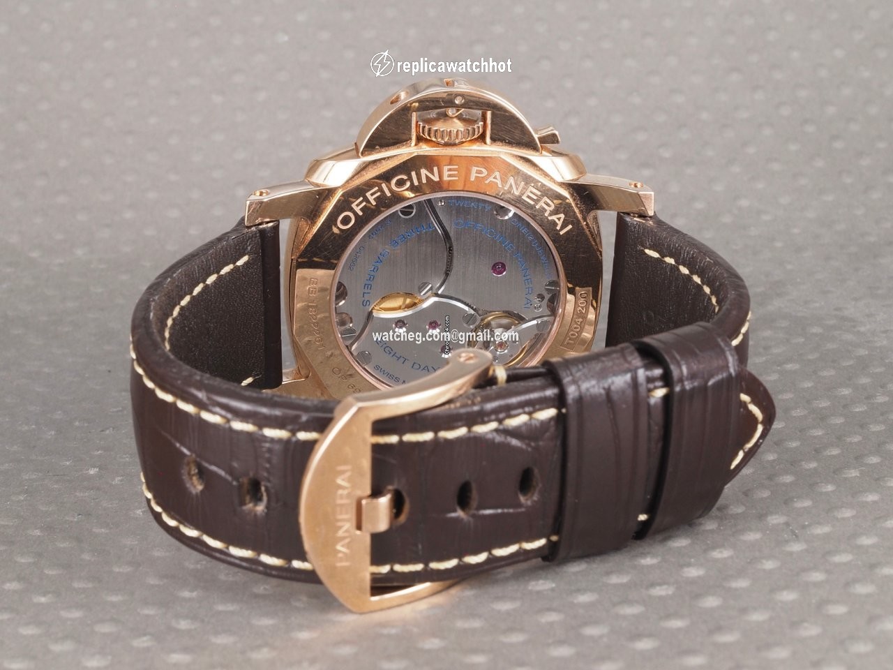 Panerai Luminor 1950 8 Days GMT Mens watch Unisex Manual winding Rose gold PAM 00576 2