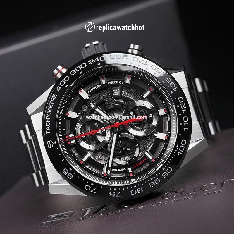 TAG Heuer Carrera Calibre HEUER 01 Mens watch Unisex Automatic Steel CAR2A1W.BA0703 2