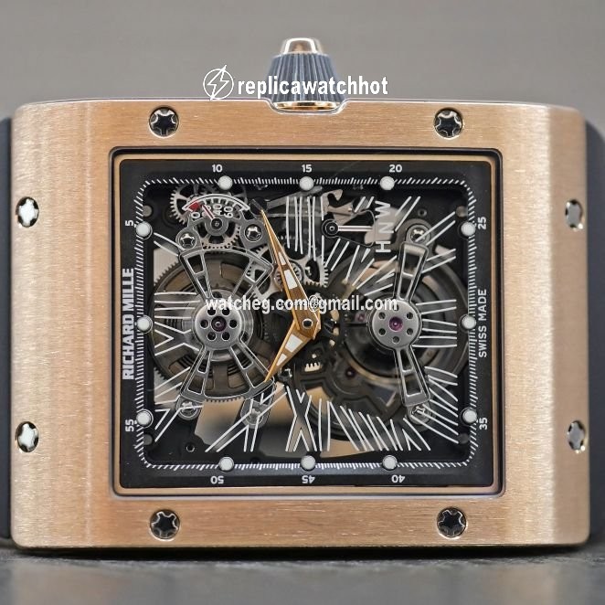 Richard Mille Mens watch Unisex Manual winding Rose gold RM017 2