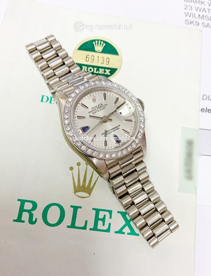 Rolex Lady-Datejust Womens watch White gold Automatic 69139 2