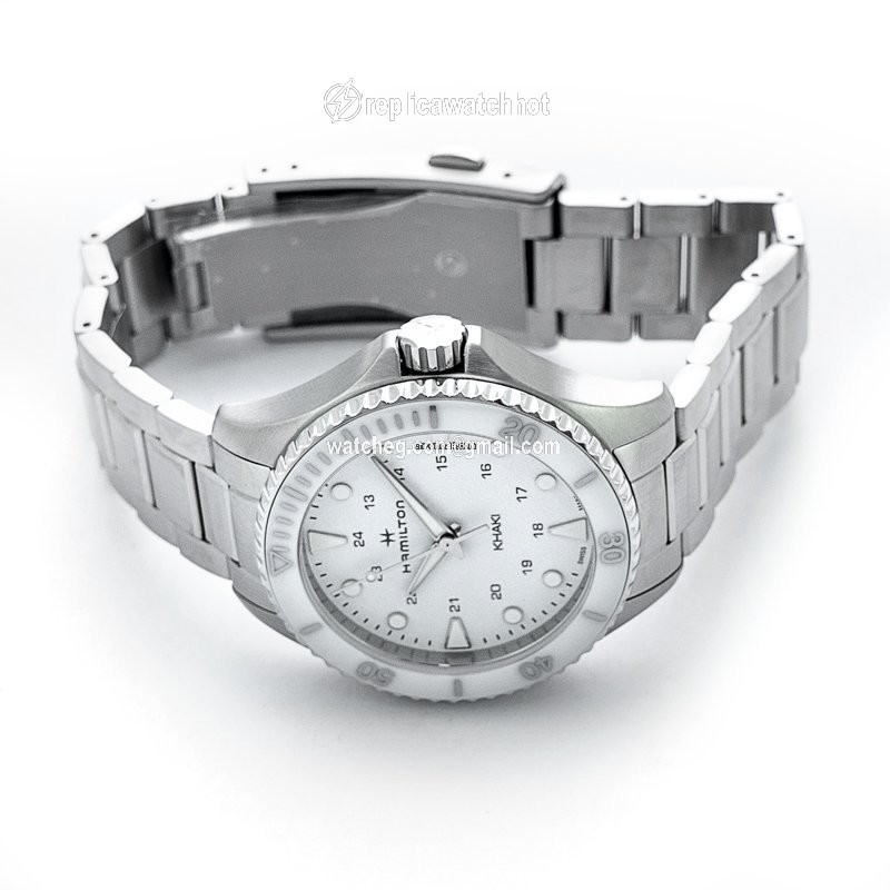Hamilton Khaki Navy Womens watch Quartz Steel h82221110 2