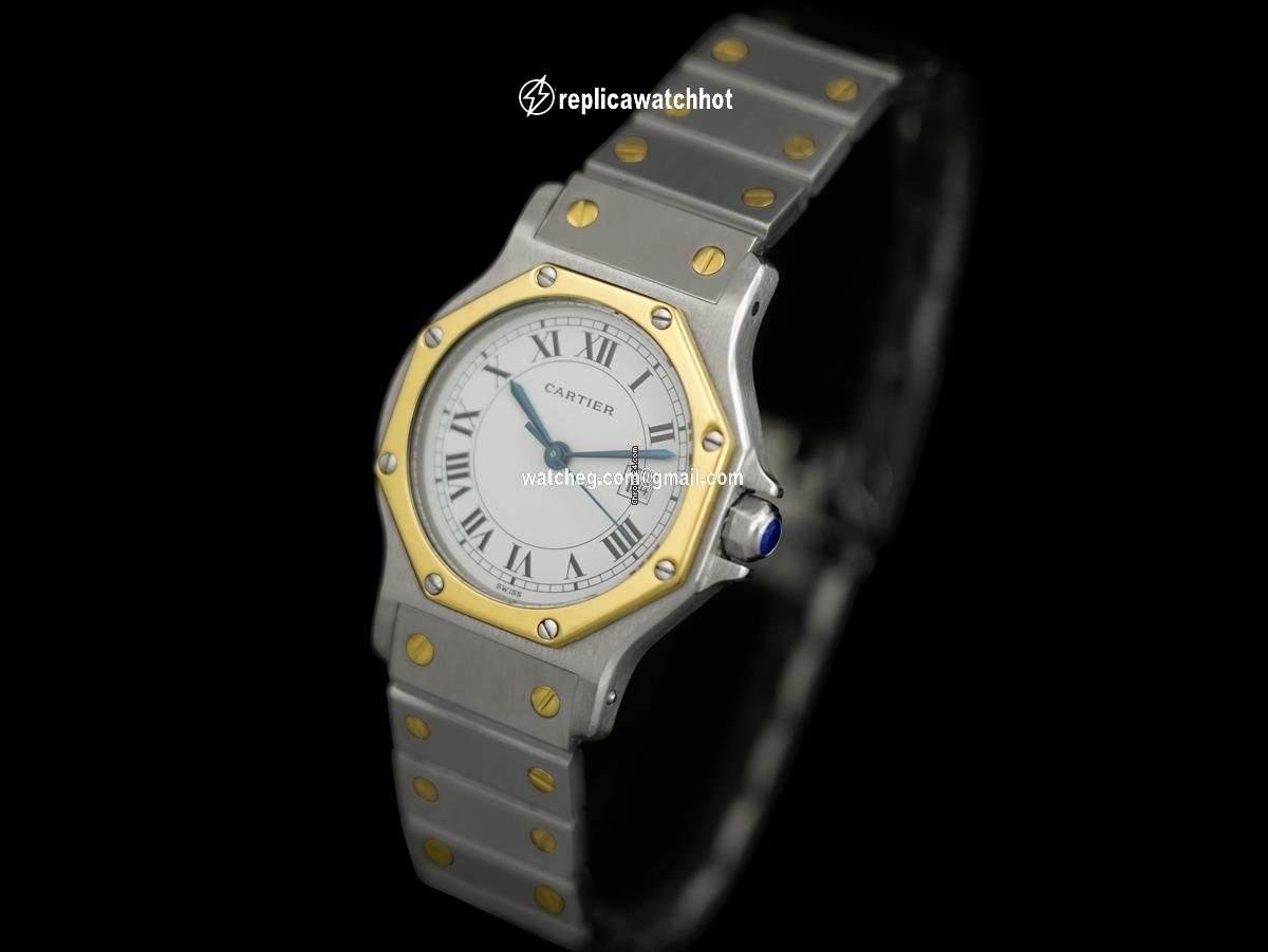 Cartier Santos Mens watch Unisex Automatic Gold Steel 8240 2