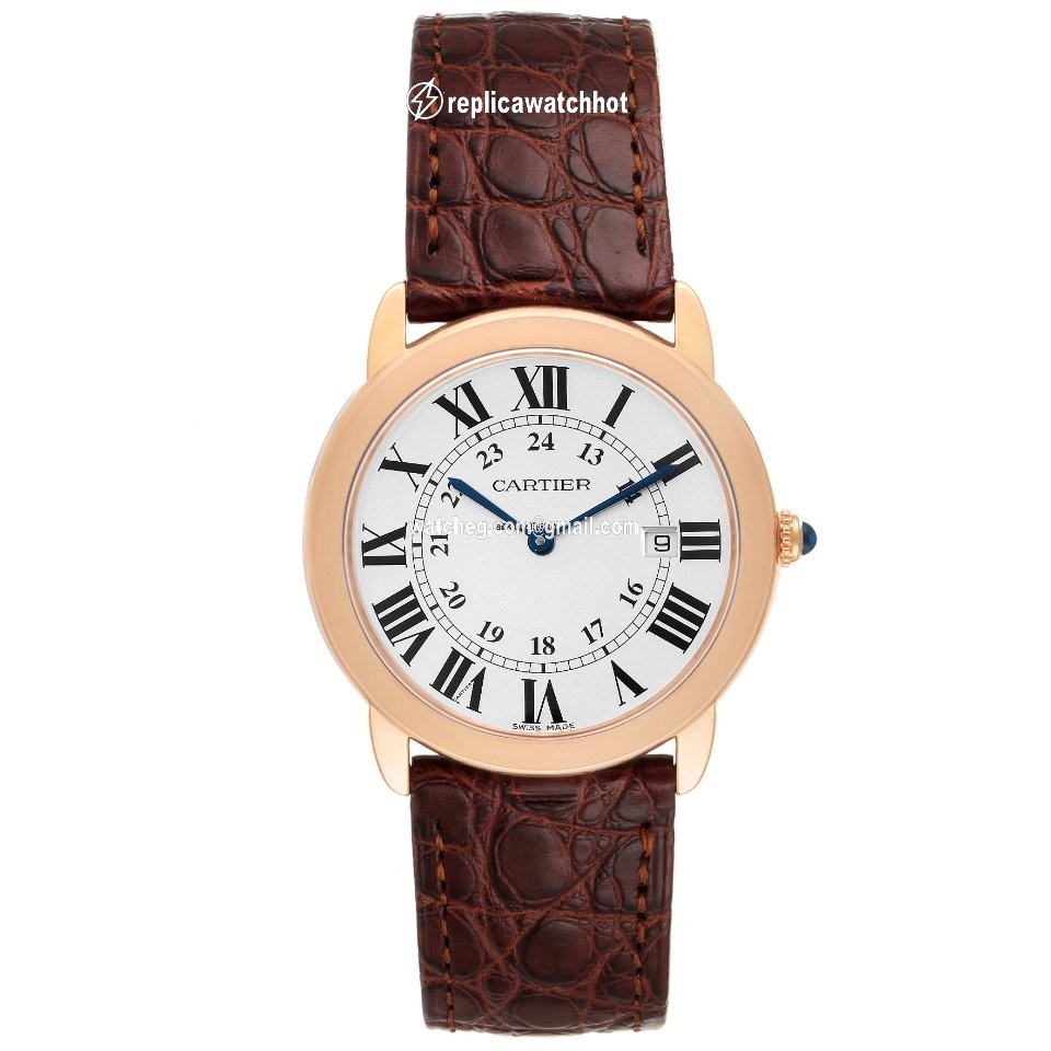 Cartier Ronde Solo de Cartier Mens watch Unisex Quartz Gold Steel W6701008 2