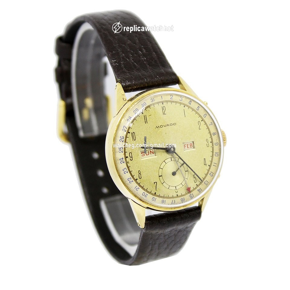 Movado Mens watch Unisex Manual winding Yellow gold 4776 2