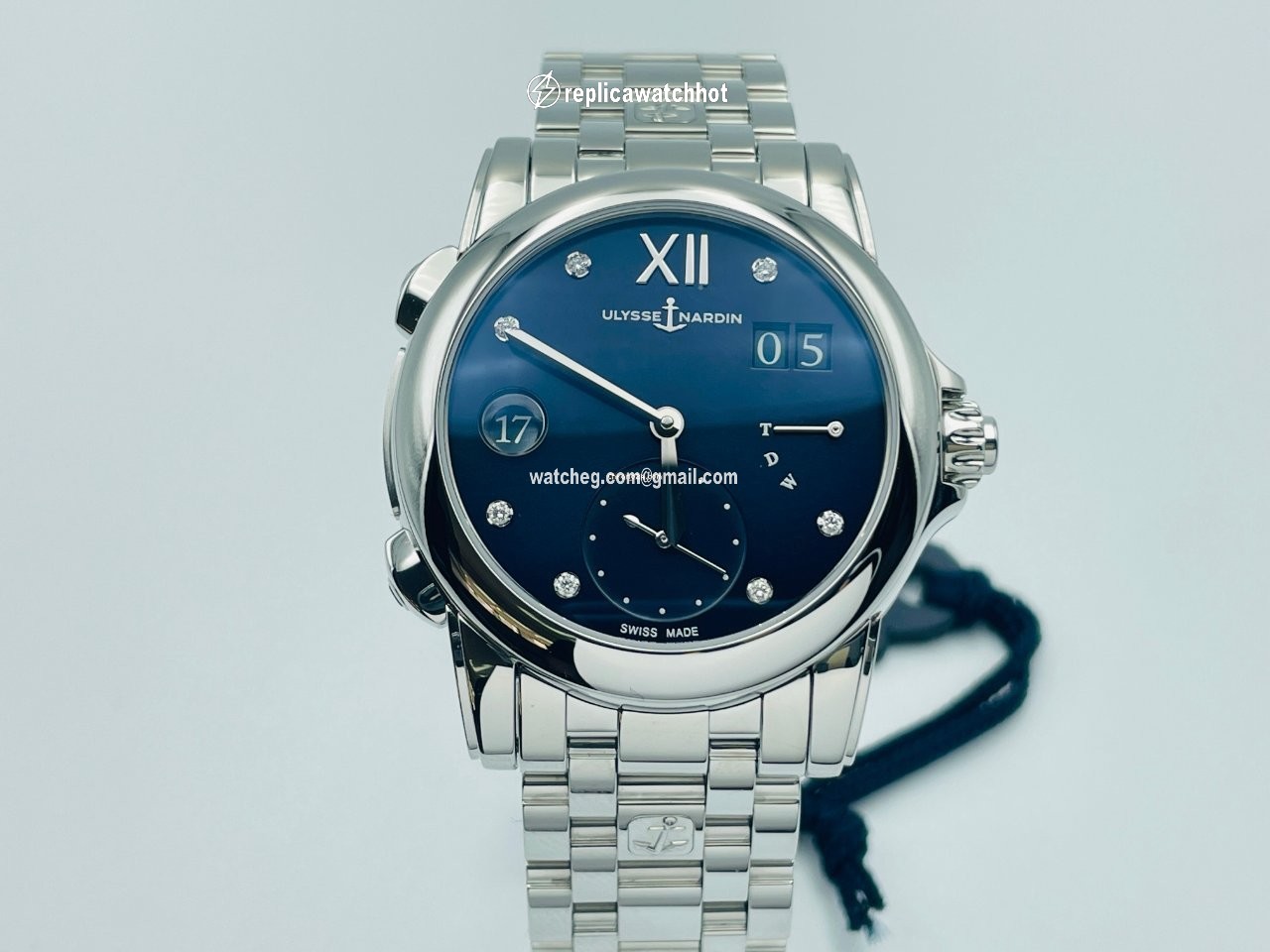 Ulysse Nardin Dual Time Womens watch Automatic Steel 3243-222 2