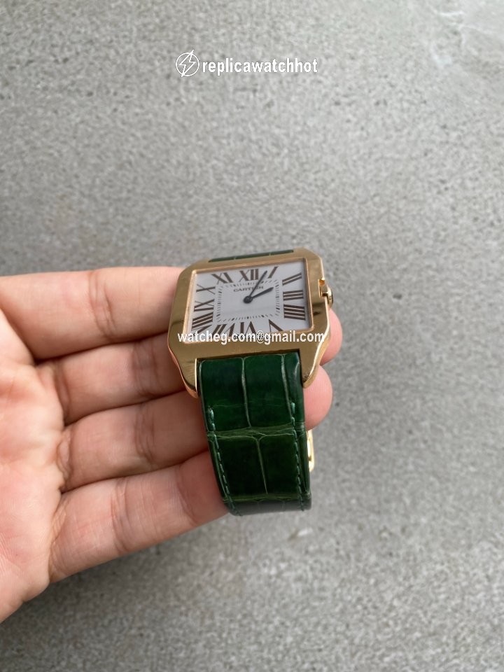 Cartier Santos Dumont Mens watch Unisex Manual winding Rose gold 2650 2