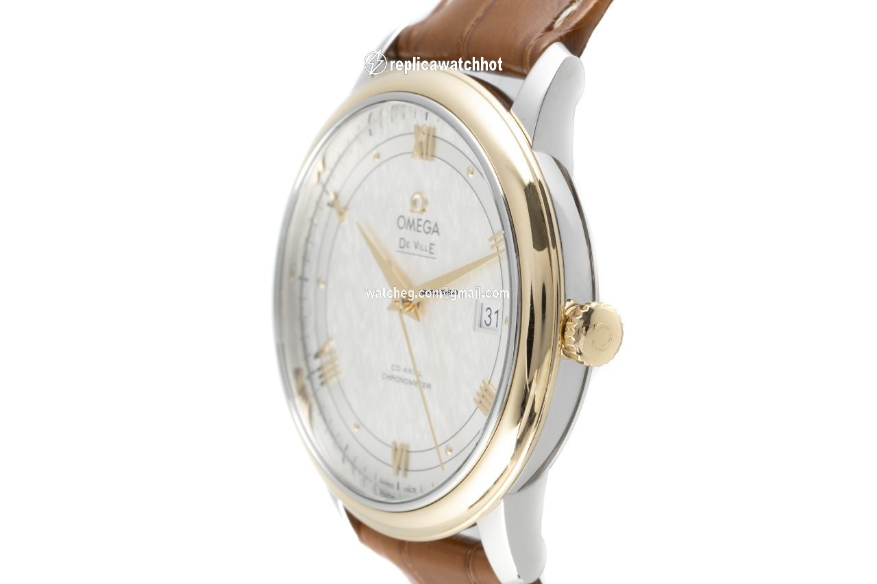 Omega De Ville Prestige Mens watch Unisex Automatic Gold Steel 424.23.40.20.02.001 2