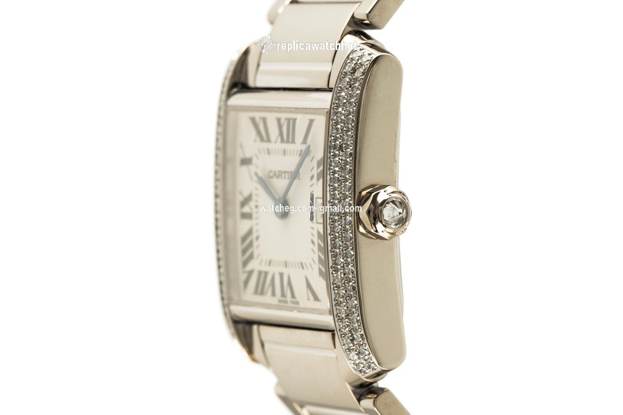 Cartier Tank Francaise Womens watch Quartz White gold 2491 2