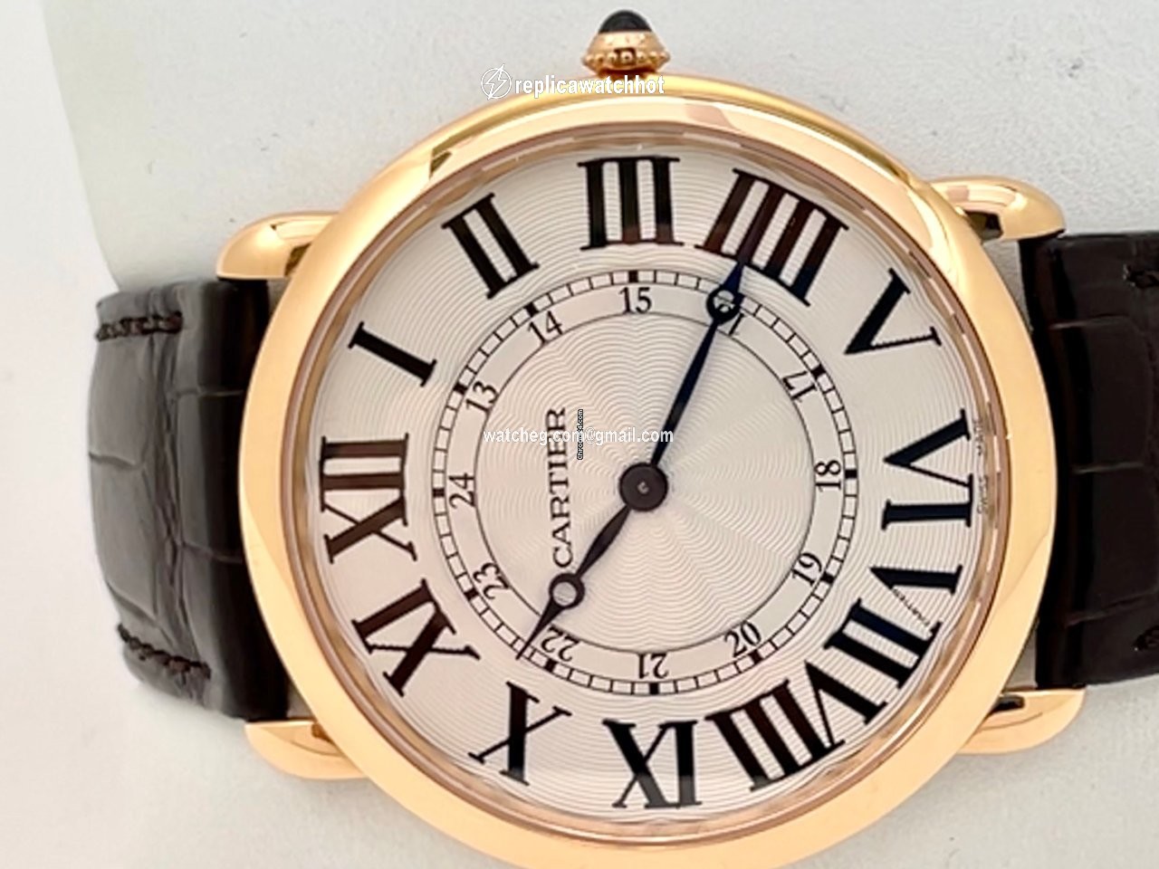 Cartier Ronde Louis Cartier Mens watch Unisex Manual winding Rose gold W6801004 2